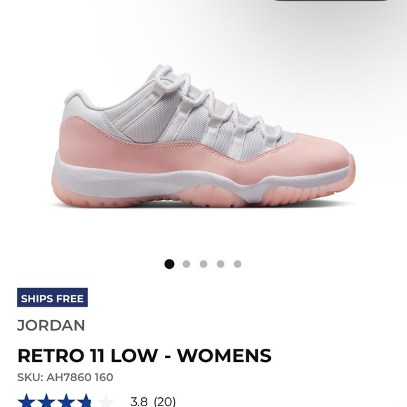 Jordan legend pink 11s, worn one time just too big - Picture 3 of 3